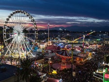 Ferris Wheel and rides at L.A. County Fair