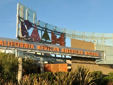 California African American Museum sign