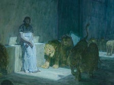 "Daniel in the Lions' Den" by Henry Ossawa Tanner at LACMA
