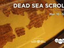 "Dead Sea Scrolls: The Exhibition" banner