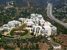 Aerial view of the Getty Center