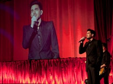 Adam Lambert performs at the 2015 Attitude Awards