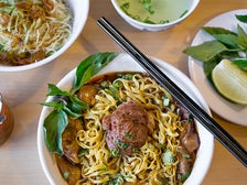 Beef stew egg noodles at Kim Kee Noodle House