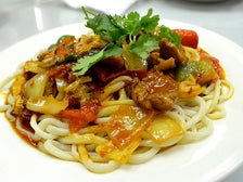 Laghman noodles at Silk Road Garden