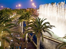 Fanfare Fountains at Gateway Plaza in the Port of Los Angeles
