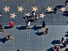 Hollywood Walk of Fame viewed from above