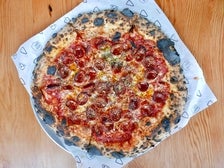 Pepperoni pizza at Cosa Buona