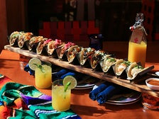 Three Feet of Tacos and bottled Spicy Pineapple Margaritas at Rosa Mexicano