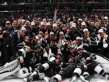 The Los Angeles Kings celebrate their 2014 Stanley Cup Championship
