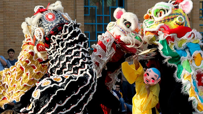Dragons at Golden Dragon Parade in Chinatown