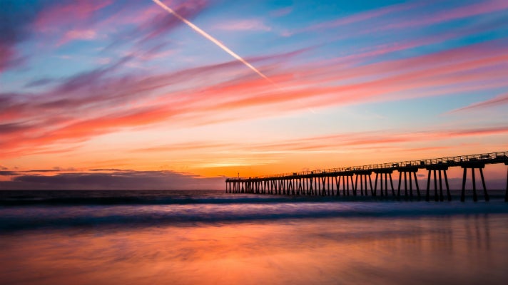 Hermosa Beach Pier at sunset