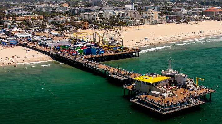 Santa Monica Pier viewed from above