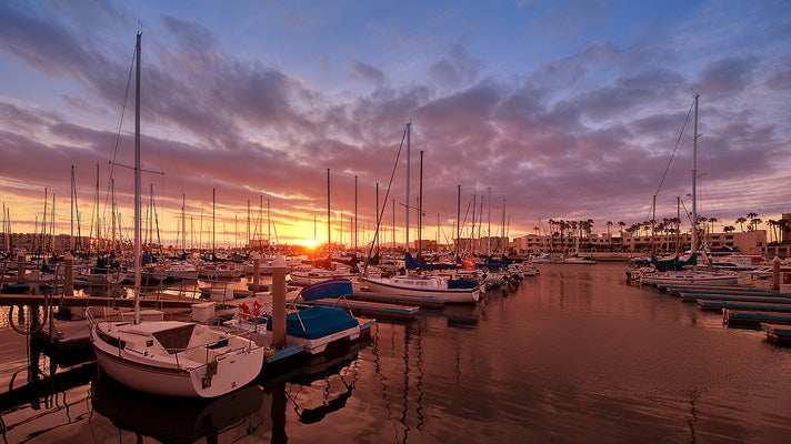 Marina del Rey at sunset