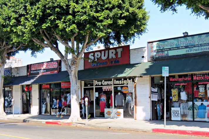 Menswear shops at L.A. Fashion District