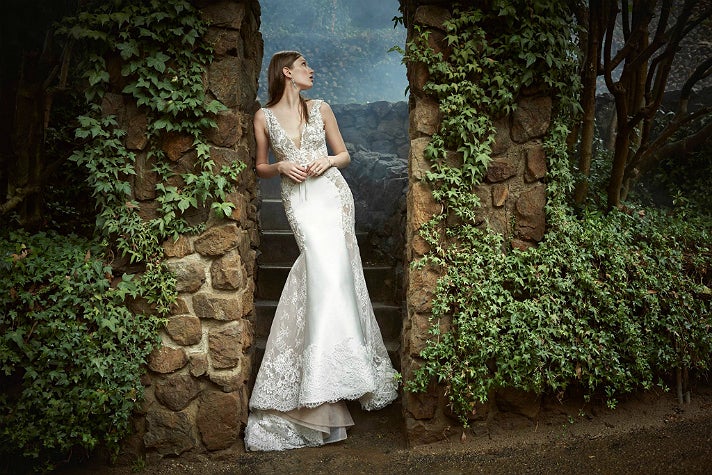 Wedding dress by Monique Lhuillier