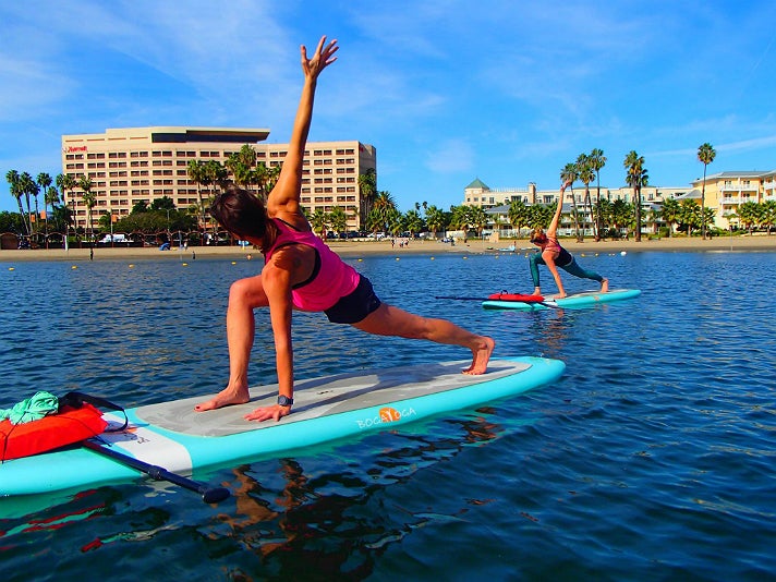 Yogaqua SUP yoga in Marina del Rey
