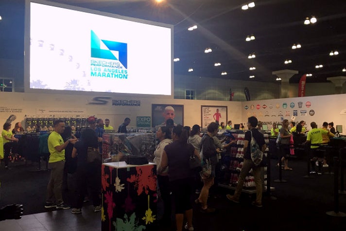 Skechers Performance Los Angeles Marathon booth at the Health & Fitness Expo