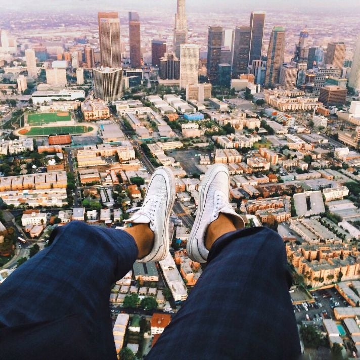 Mariano Di Vaio enjoys a helicopter ride over L.A. 