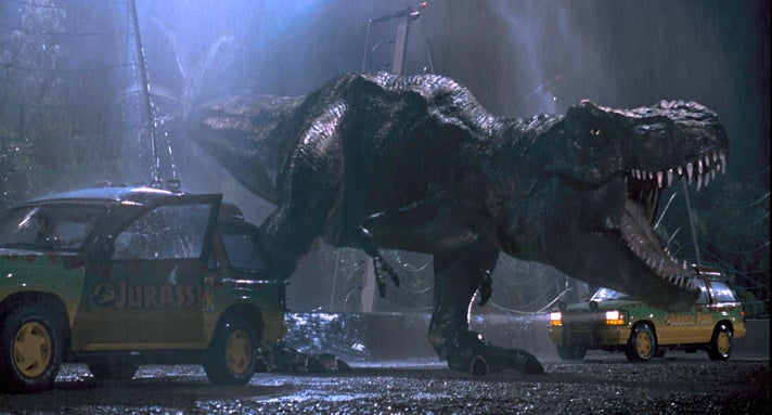 T-rex in "Jurassic Park"