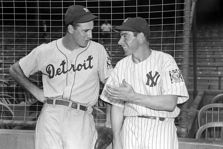 Photo of Hank Greenberg and Joe DiMaggio from "Chasing Dreams" at Skirball Cultural Center