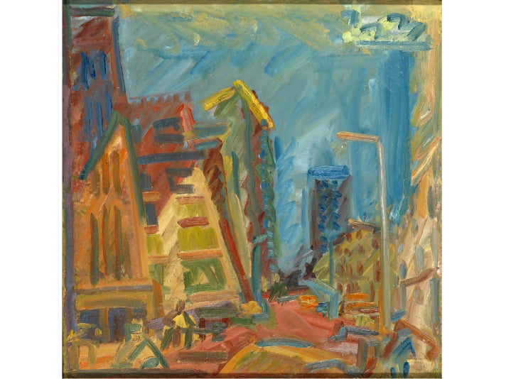 "Mornington Crescent—Summer Morning," 2004, Frank Auerbach at the Getty Center