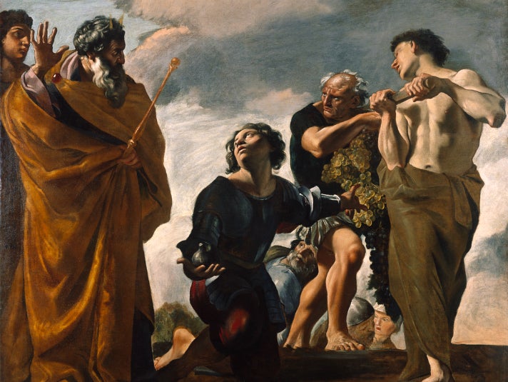 "Moses and the Messengers from Canaan" by Giovanni Lanfranco at the Getty Center