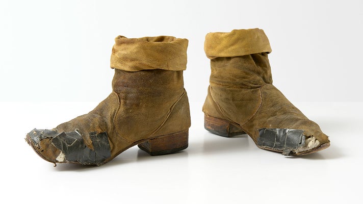 Boots worn by Keith Richards during the Rolling Stones’ 1981 “Tattoo You” tour