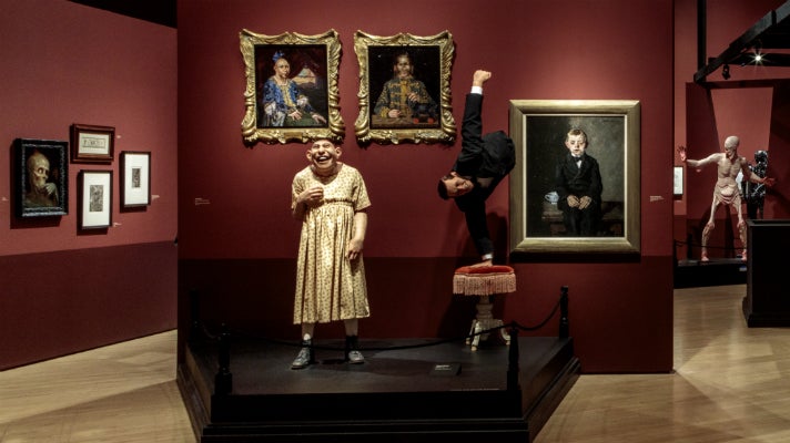 Schlitzie and Half Boy from "Freaks" at "Guillermo del Toro: At Home with Monsters," LACMA