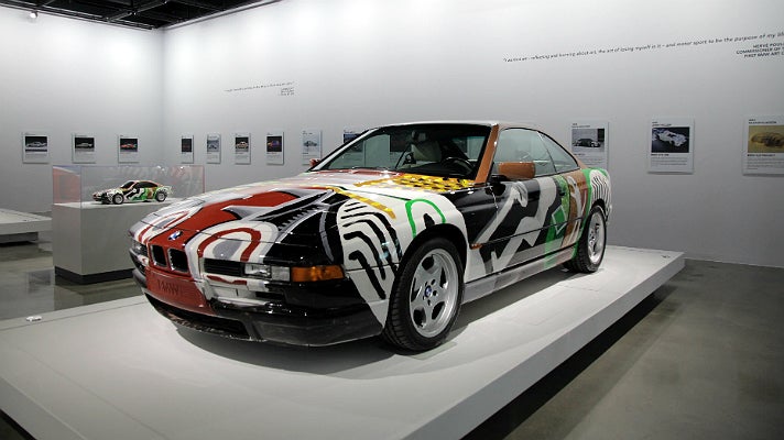 BMW Art Car painted by David Hockney at Petersen Automotive Museum