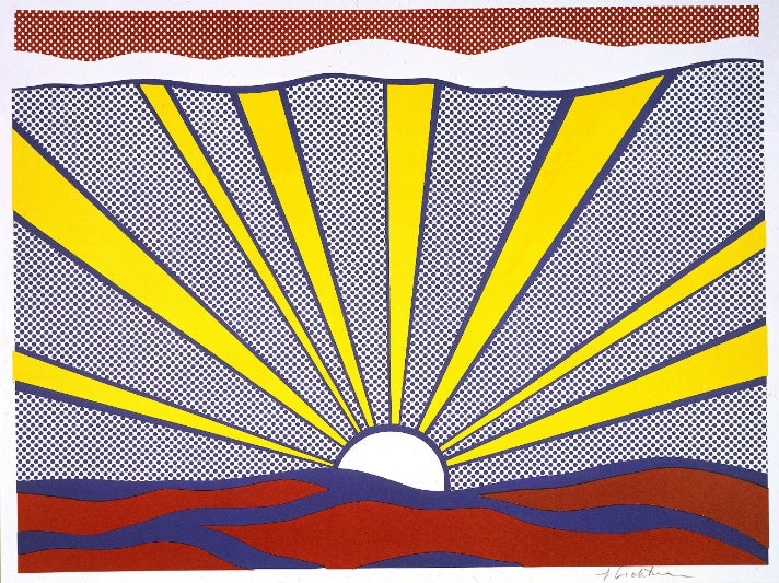 Roy Lichtenstein, "Sunrise" (1965) at Skirball Cultural Center