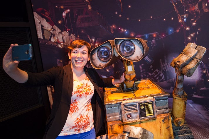 Learn how cameras tell a story while taking a selfie with WALL•E at "The Science Behind Pixar"