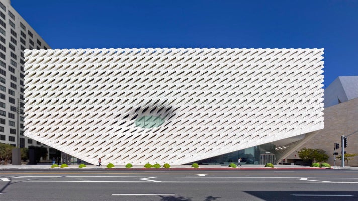 The Broad viewed from across Grand Avenue