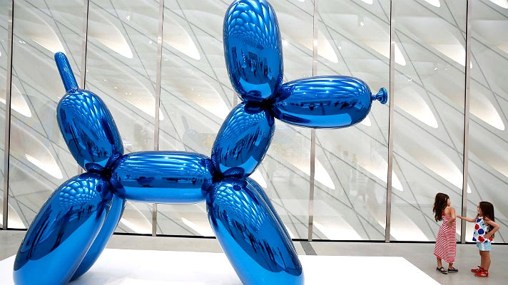 Jeff Koons, “Balloon Dog (Blue)” (1994-2000) at The Broad