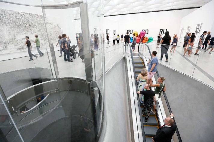 Entrance to third-floor galleries at The Broad