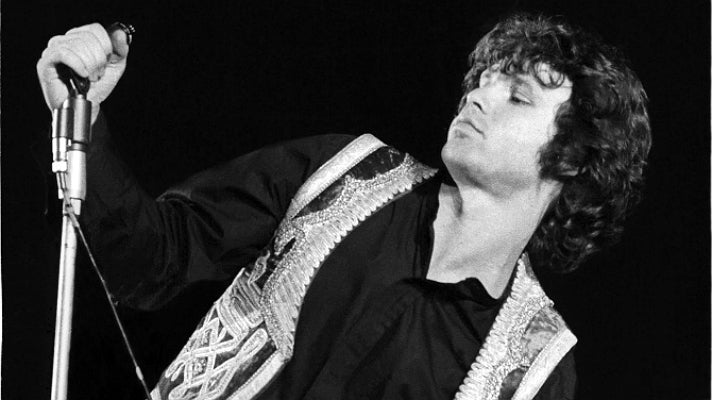 Jim Morrison on stage at the Hollywood Bowl