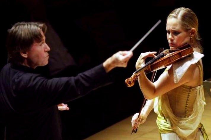 Violinist Leila Josefowicz performs Esa-Pekka Salonen’s Violin Concerto with Salonen conducting the LA Phil