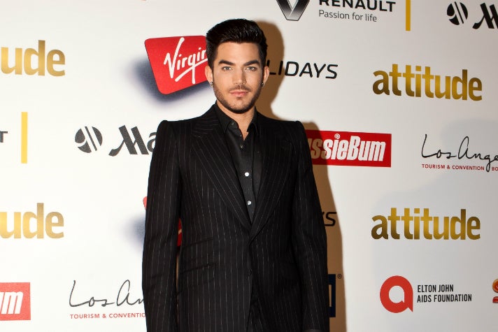 Adam Lambert on the red carpet at the 2015 Attitude Awards
