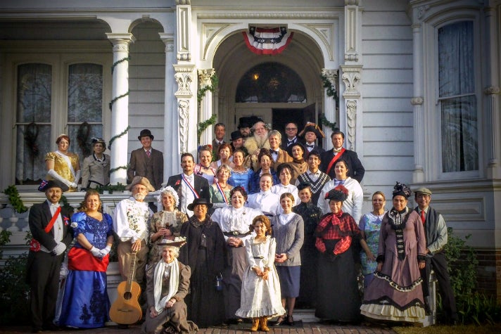 Cast of Holiday Lamplight Celebration at Heritage Square