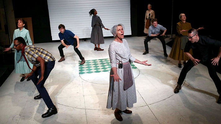Frances McDormand in The Wooster Group production, “Early Shaker Spirituals” at REDCAT
