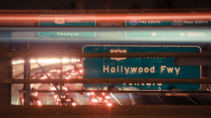Los Angeles freeway traffic