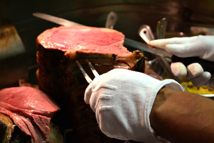 Carving at Lawry's The Prime Rib, Beverly Hills