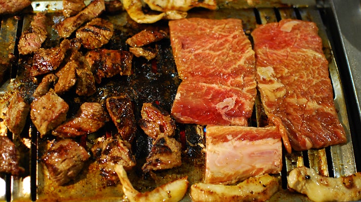 Soowon Galbi grilled meat