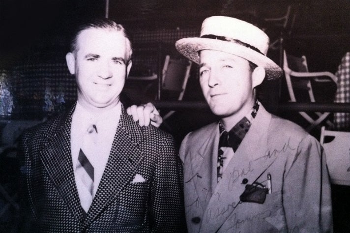 Tom Bergin and Bing Crosby at Del Mar in 1937