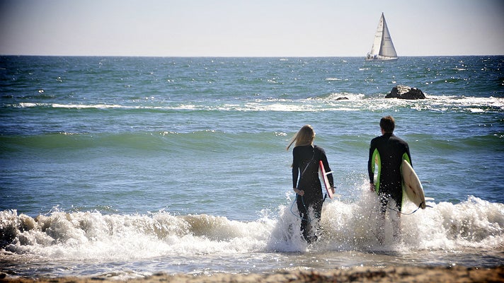 Surfers at Venice Beach