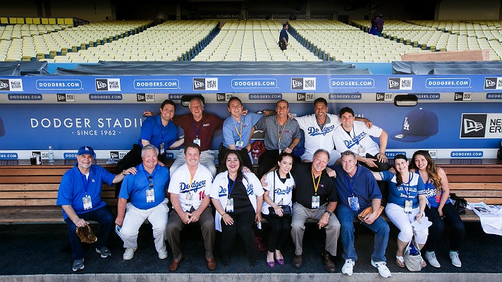 Group photo at Dodgers All-Access 2015