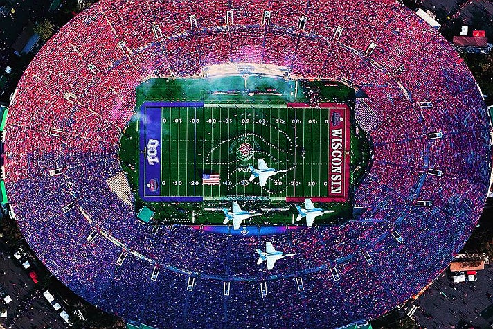 Aerial view of the 2011 Rose Bowl Game