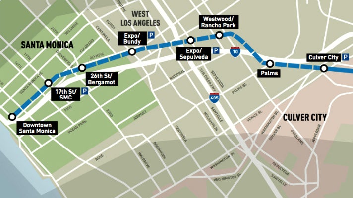 Map of Metro Expo Line Phase 2