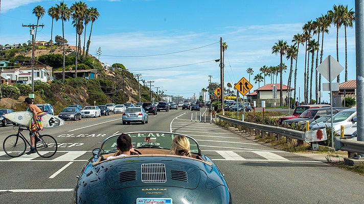 Driving down PCH in a convertible