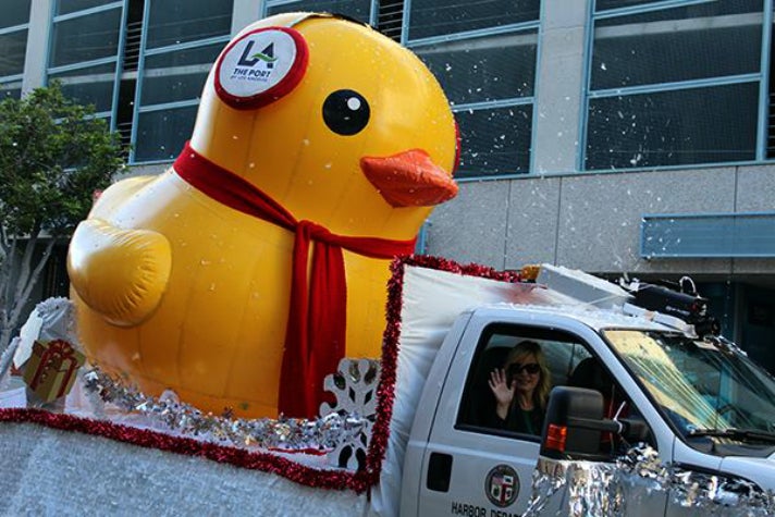 Timmy the Duck at the Spirit of San Pedro Holiday Parade