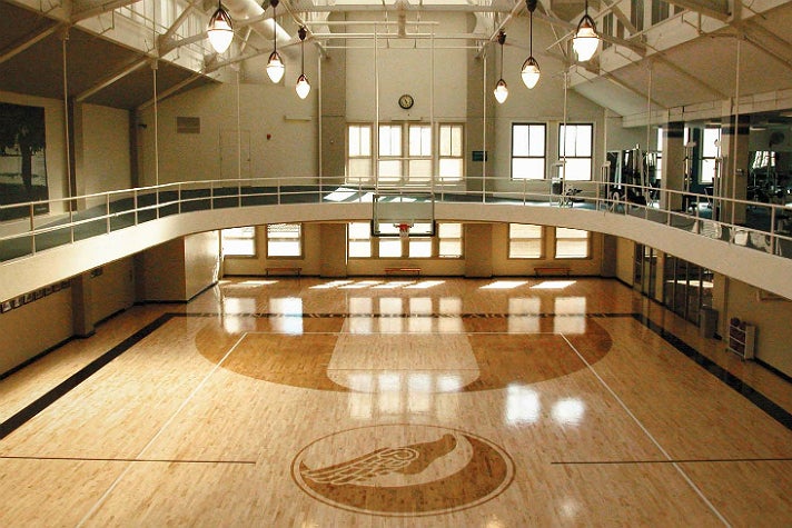 Basketball court at the Los Angeles Athletic Club